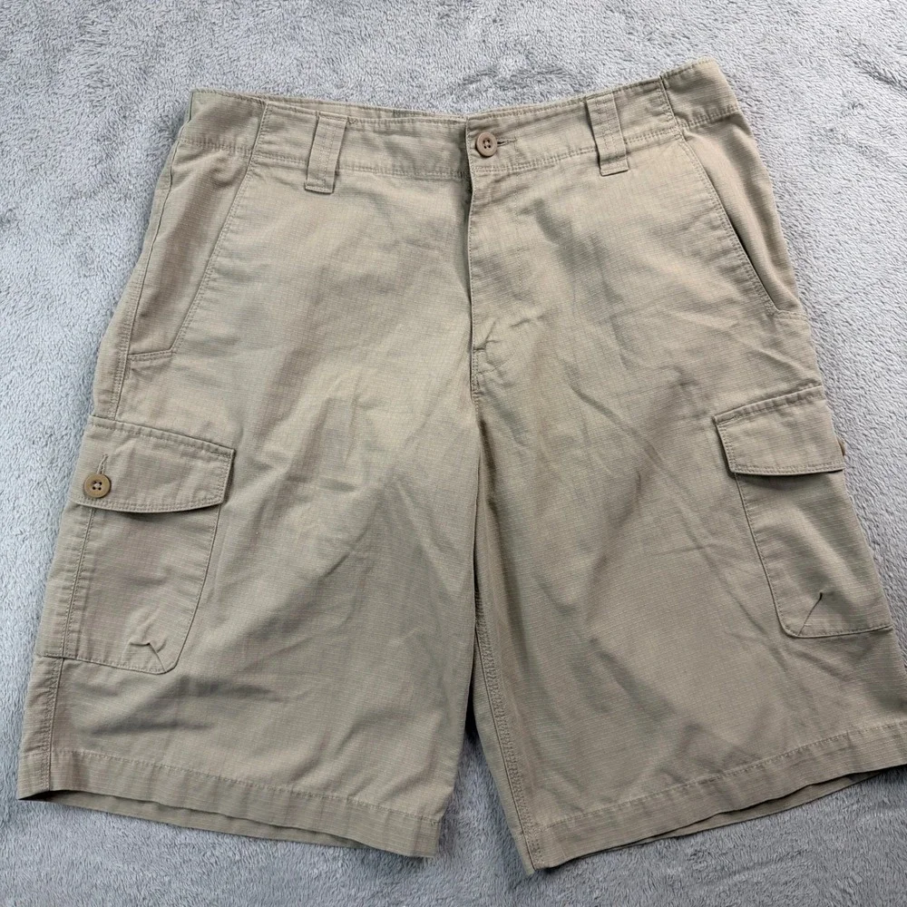 The North Face‎ Rainier Surplus Cargo Shorts Mens 34 Tan Khaki Ripstop UPF 50